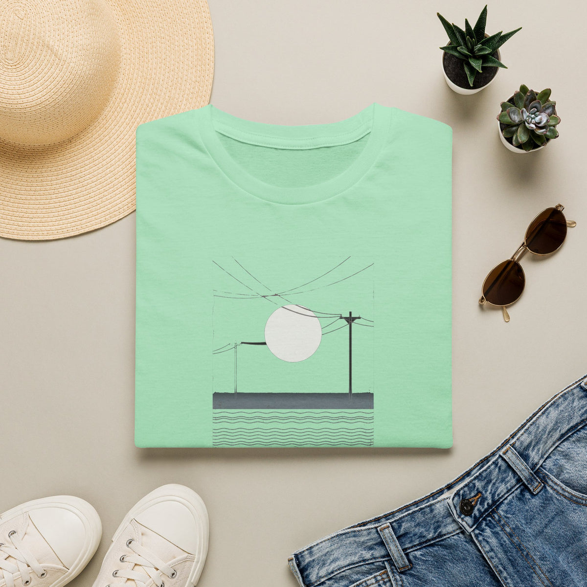 Moon Over Powerlines