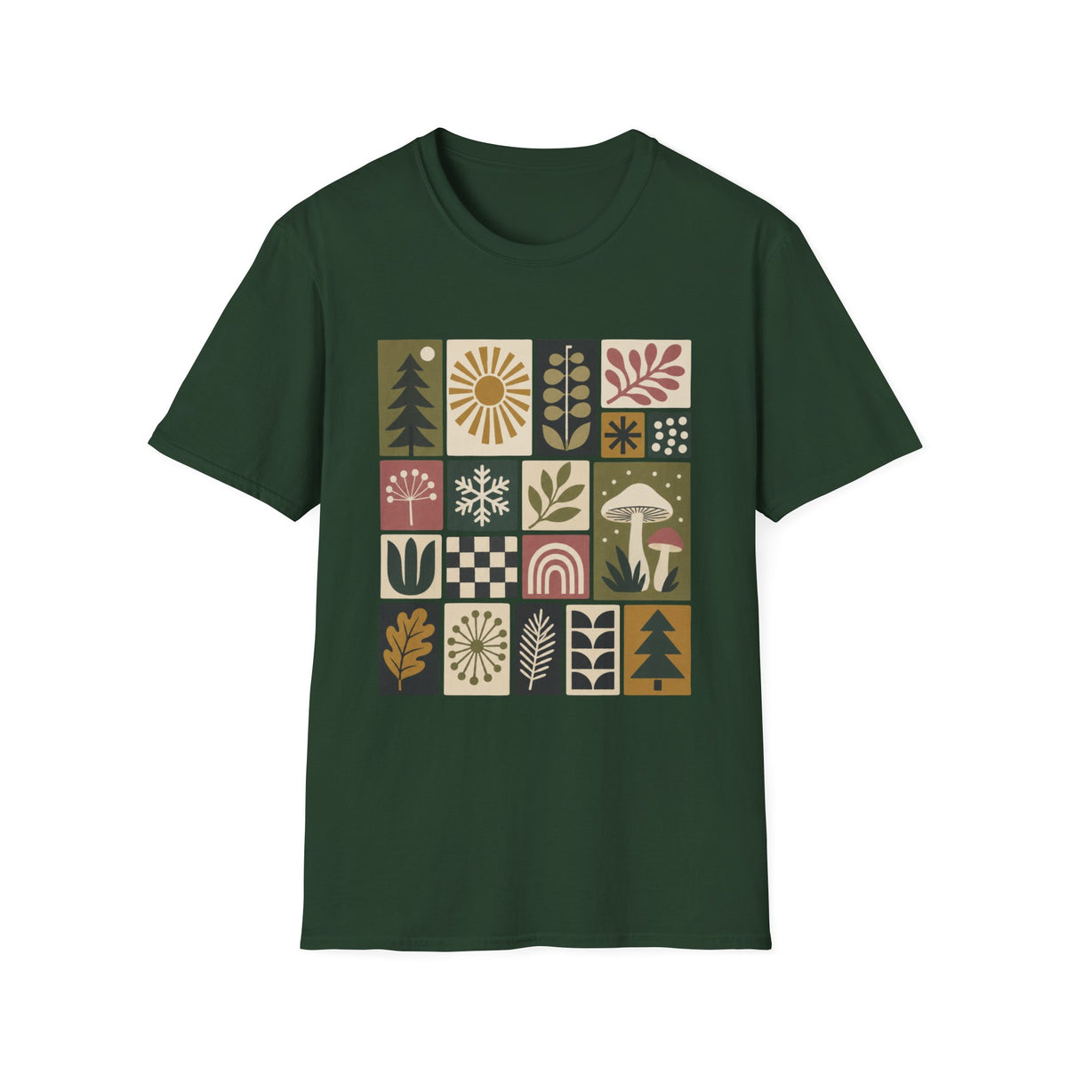 Folk Nature Tile Sampler T-Shirt
