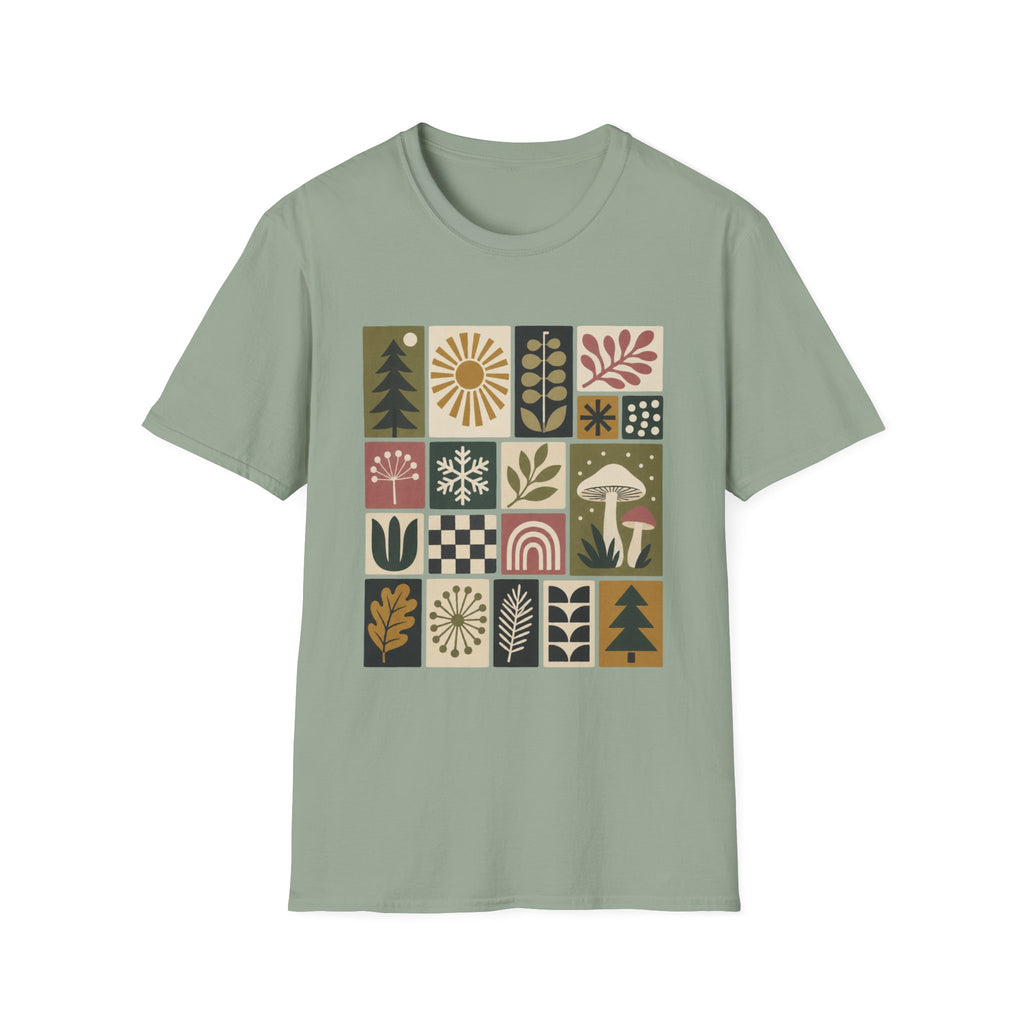 Folk Nature Tile Sampler T-Shirt