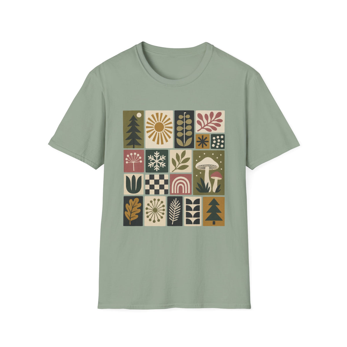 Folk Nature Tile Sampler T-Shirt