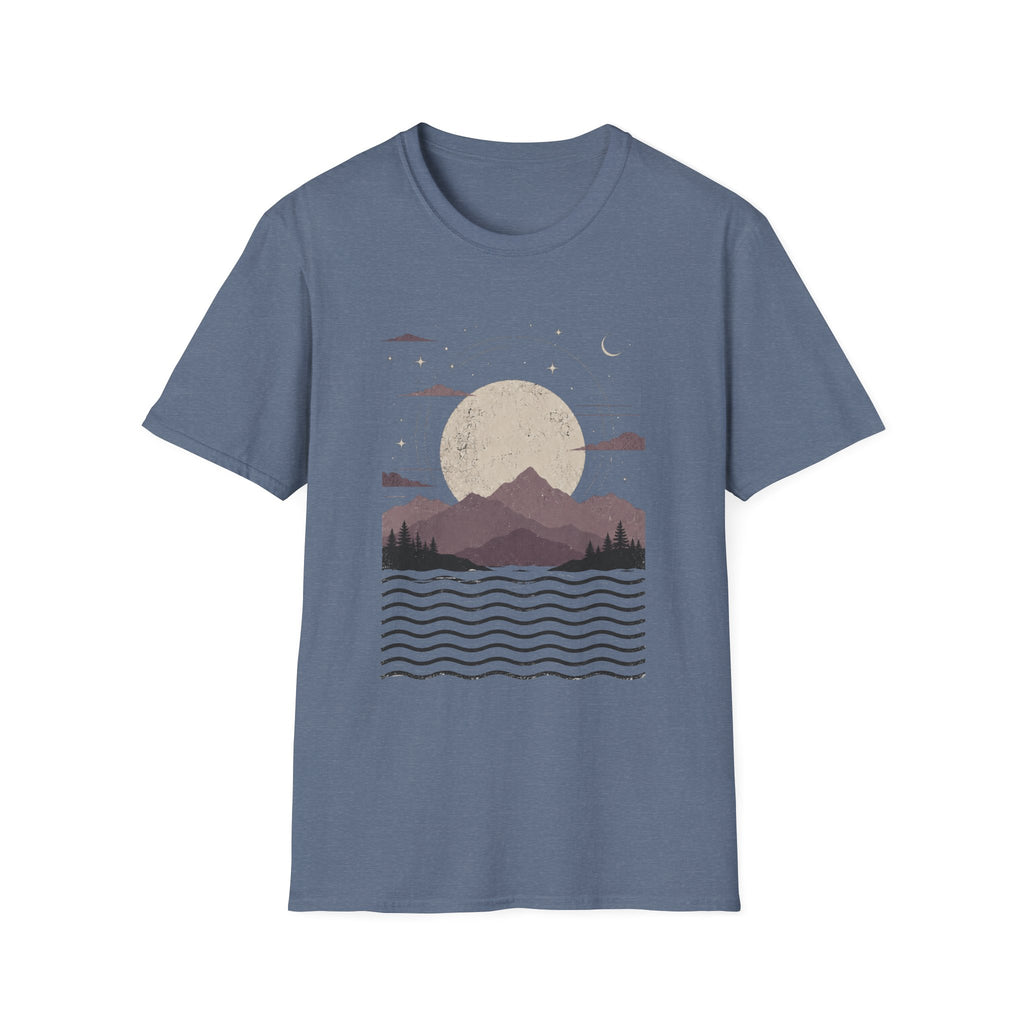 Mauve Mountain Moonrise T-Shirt