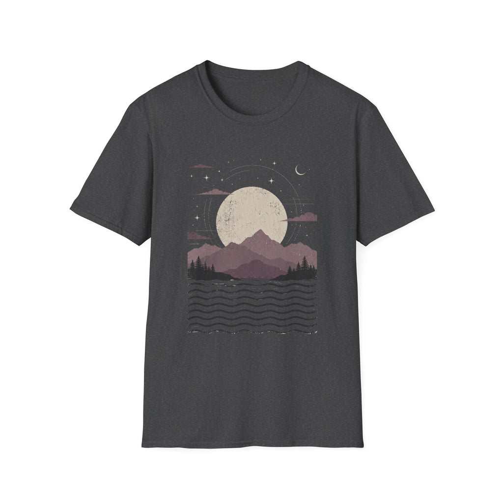 Mauve Mountain Moonrise T-Shirt