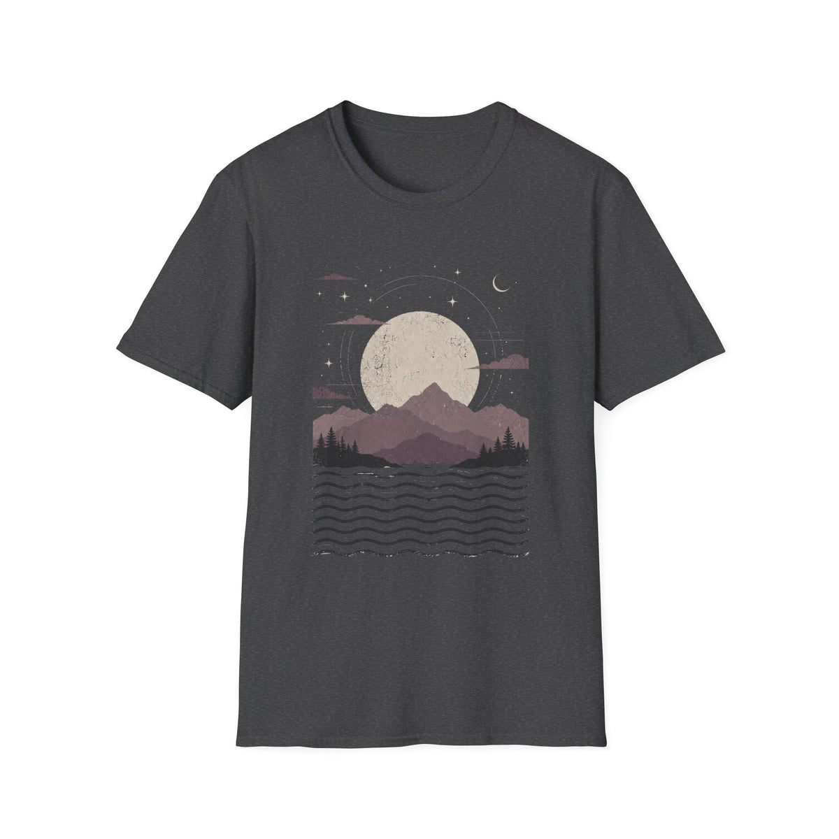 Mauve Mountain Moonrise T-Shirt