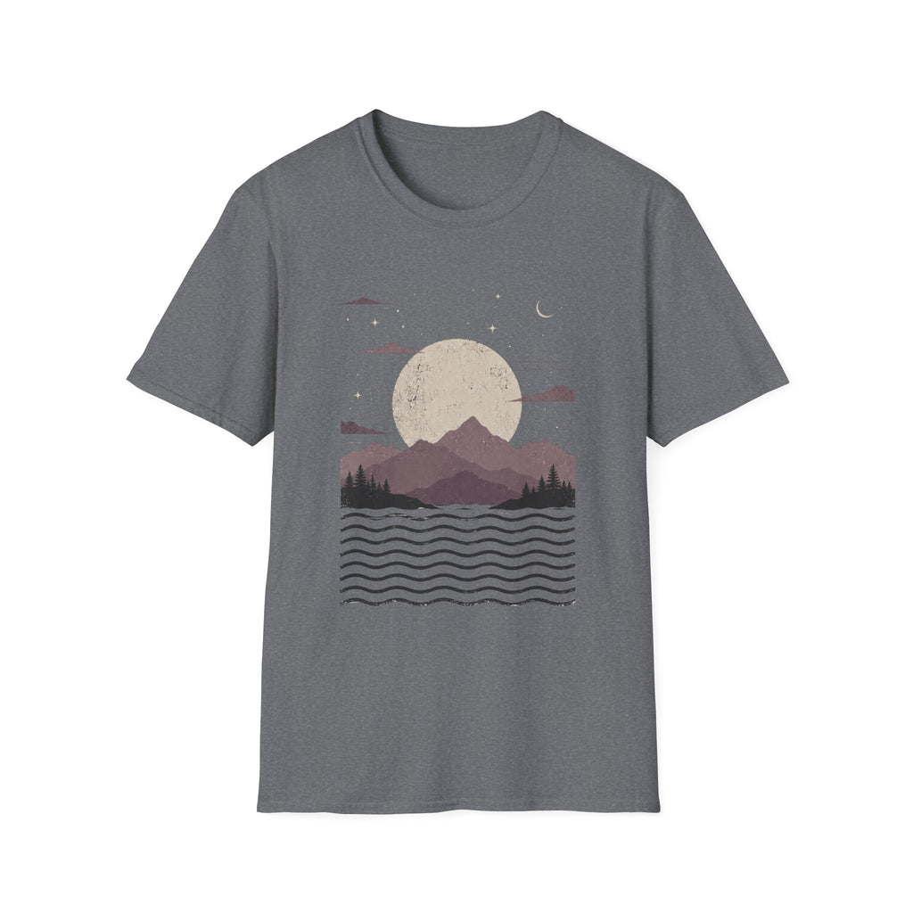 Mauve Mountain Moonrise T-Shirt