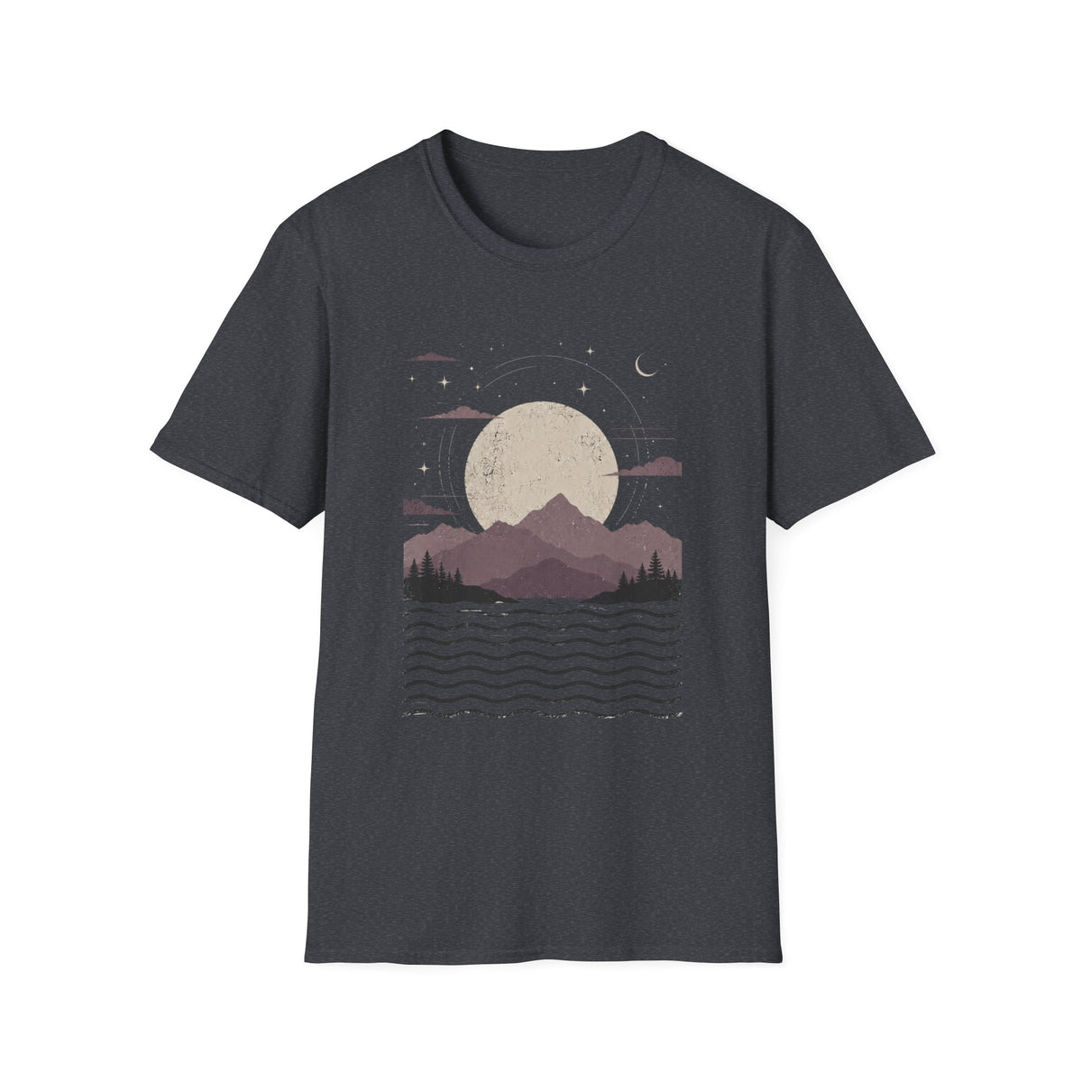Mauve Mountain Moonrise T-Shirt