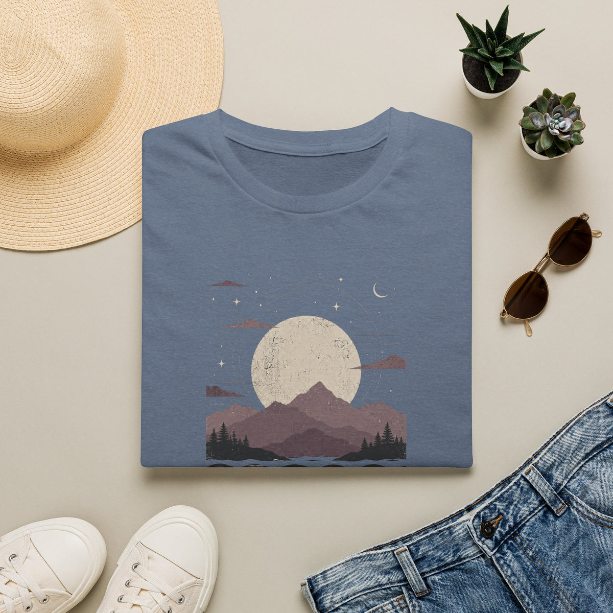 Mauve Mountain Moonrise