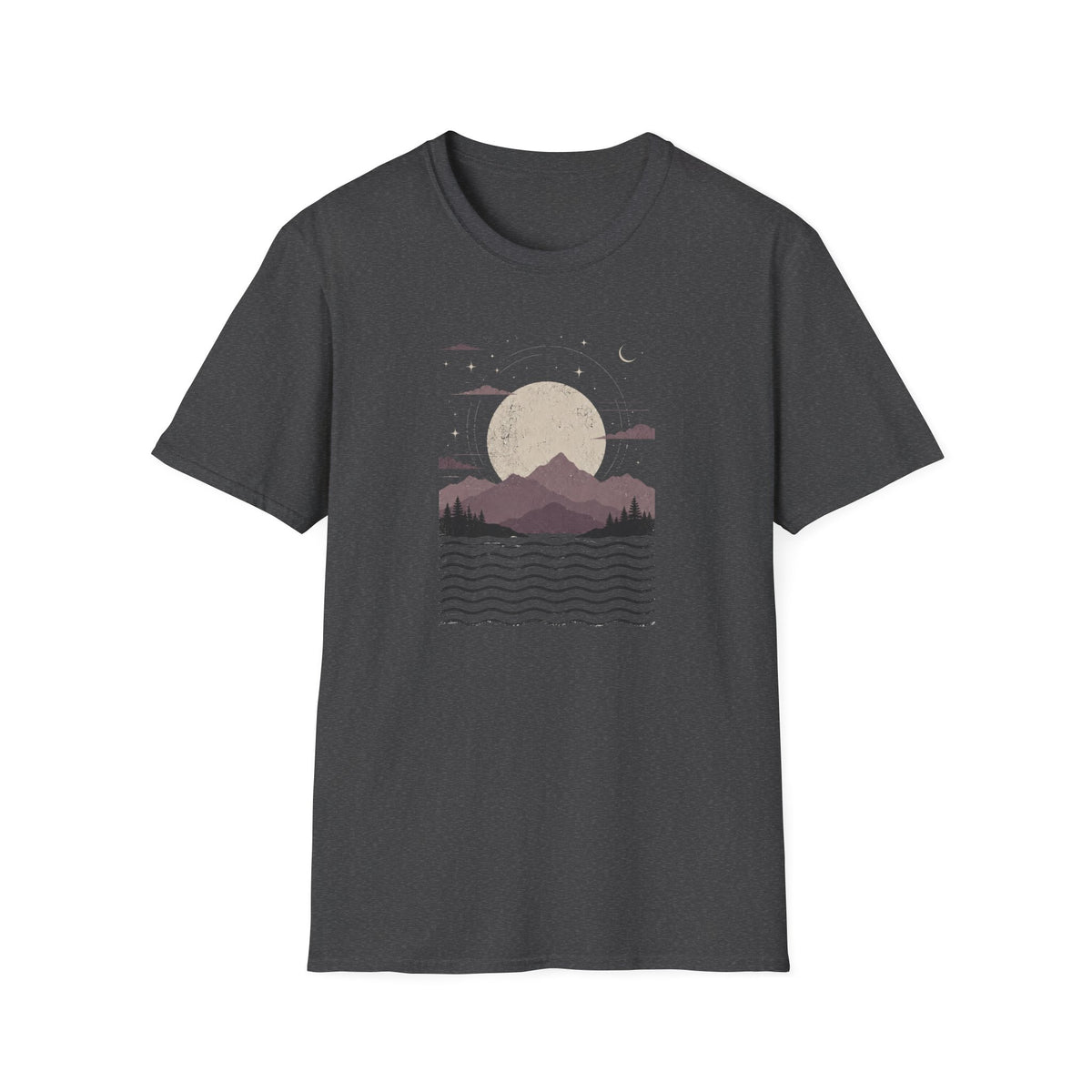 Mauve Mountain Moonrise