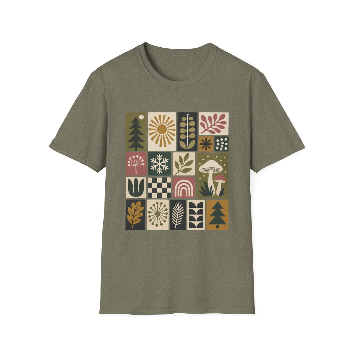 Folk Nature Tile Sampler T-Shirt