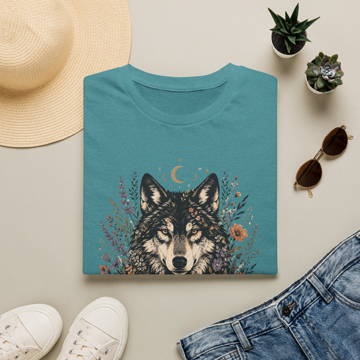 Moonlit Wolf Garden